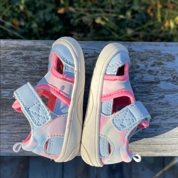 Stride Rite Baby/Toddler Size 3 Pink and Periwinkle Sandals - Picture 5 of 6